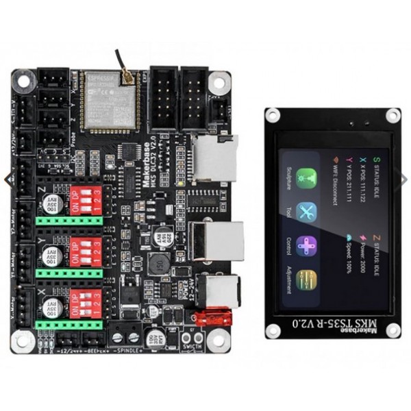 برد کنترلر سی ان سی MKS DLC32  به همراه تاچ ال سی دی  TS- 35R